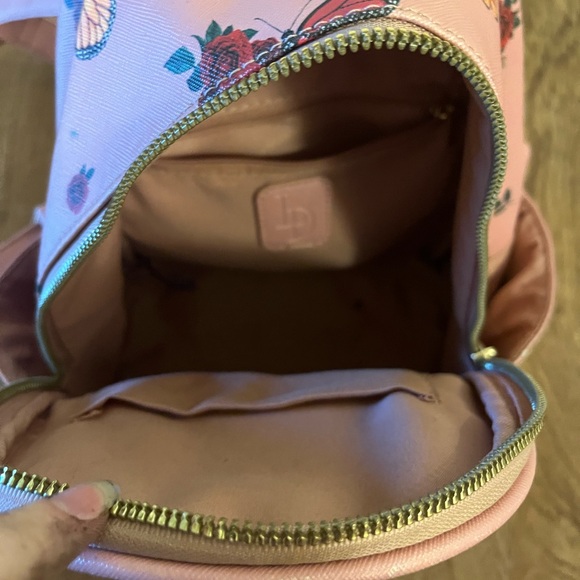 Pink Butterfly Print Backpack - Picture 3 of 4